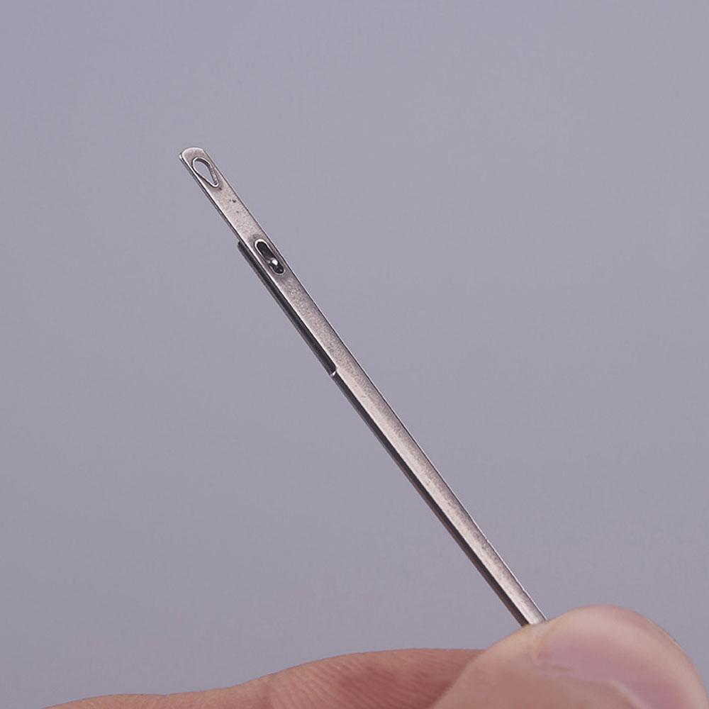 3pcs Leather Sewing Craft Tool DIY Leather Rope Needle Leather Needle Knitting Needle Double Hole Leather Rope Lace Needles