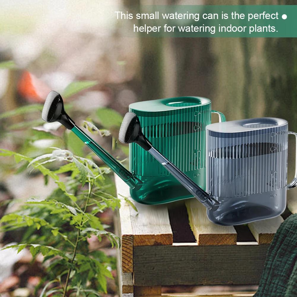 1800ML Watering Can with Sprinkler Head Plastic Watering Can with Long Spout Modern Water Can for Indoor Outdoor Plants