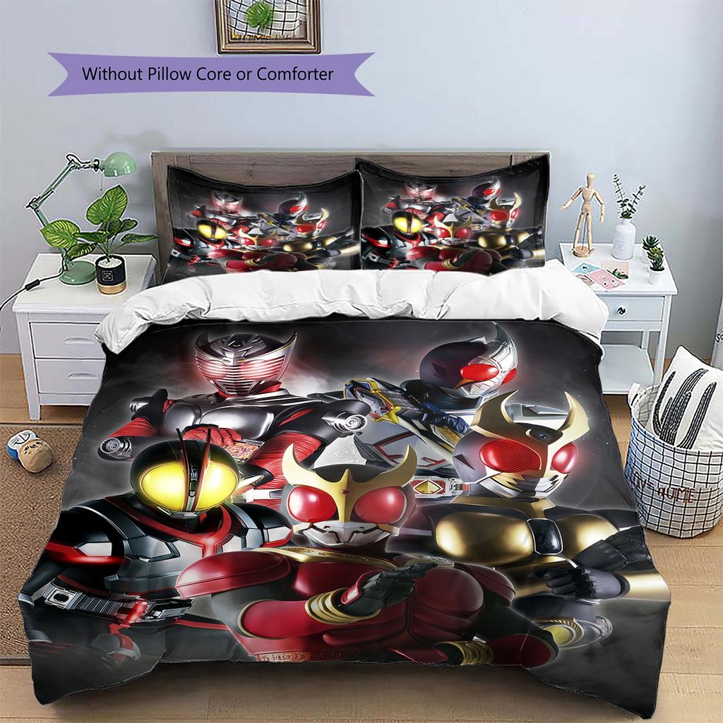 Cartoon Hero Print Bedding Set, Vivid Pattern Bedroom Decoration, All-match Home Decor Gift.chl