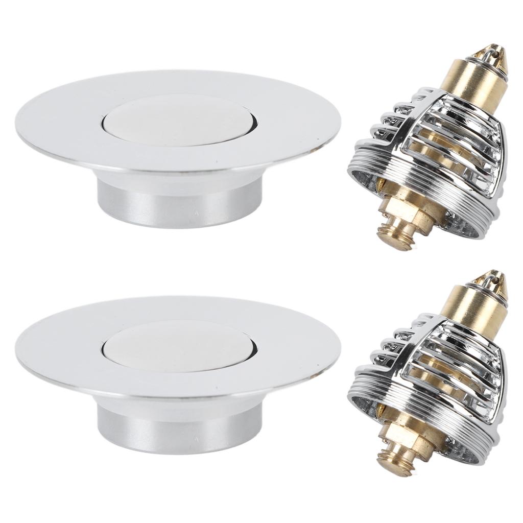 2Pcs Bathroom Sink Stopper Basin Pop Up Sink Drain Strainer Plug for Washbasin Bathroom