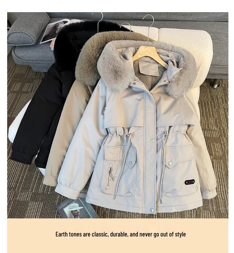 Women's Winter Parka 2025: Fleece-Lined, Thickened Cotton Padded Jacket for Ladies