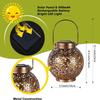 Solar LED Lantern Light Outdoor Hanging Projection Light With Hollow Wrought Iron Design Waterproof Yard For Garden Art Decor