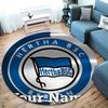 Hertha BSC Custom Name Round Area Rug,Carpet Rug for Living Room Bedroom Sofa Playroom Decor,Non-slip Floor Mat
