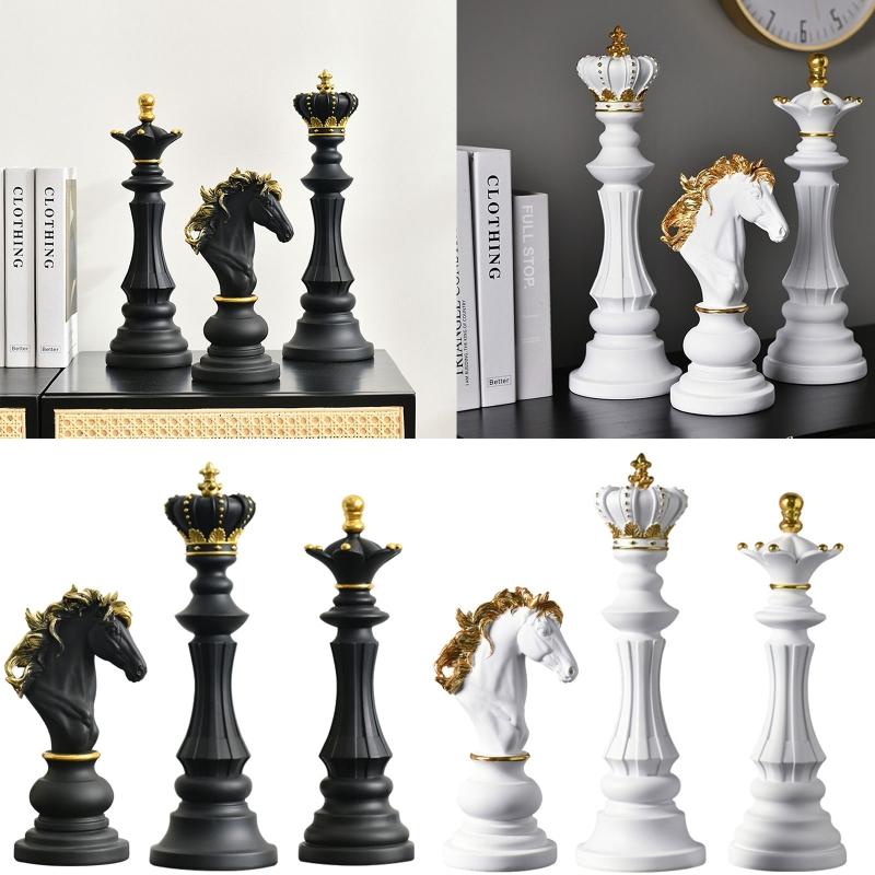 Chess Ornament Collectible Figurine Craft Furnishing for Home House Decorations Desk Table Cabinet Arrangement Gifts