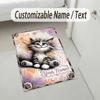 Jungle Safari Theme Soft Crystal Velvet Rug Custom Name & Text Print Non Slip Floor Rug for Bedroom Living Room