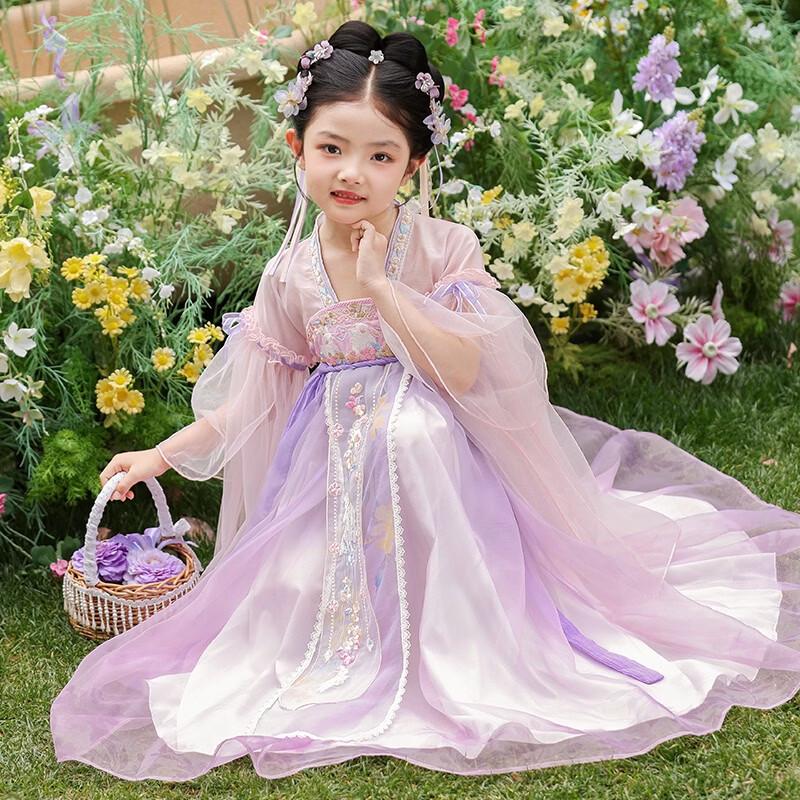 Anneyol Girls  Embroidered Traditional Chinese Hanfu Dress 130
