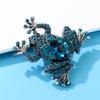 Noi 3 culori disponibile Broșe frumoase broaște pentru femei Pin design animal Bijuterii cu strass complet de înaltă calitate