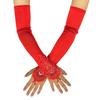 Damen Satin Haken Finger Lange Fingerlose Handschuhe Retro Stil Oper Abendkleid Zubehör Etikette Hohe Elastizität Hochzeit