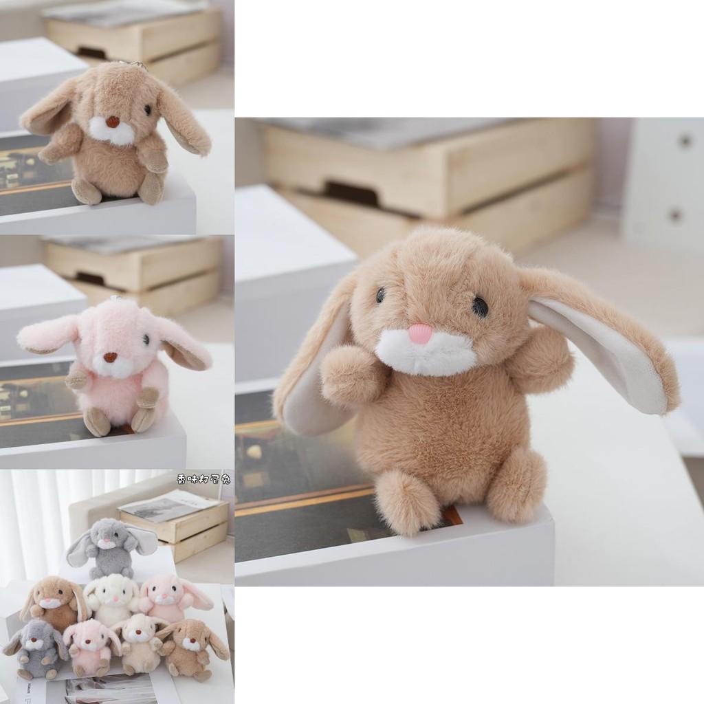Realistic Adorable Rabbit Plush Keychain With Soft Pp Cotton Stuffing Cute Keyring Toy Perfect For Couples And Bags Car