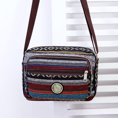Boho Ethnic Pattern Nylon Crossbody Bag Lightweight Casual Women's Shoulder Bag
