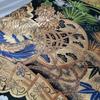 Used Nagoya Obi Phoenix Peony Shochiku Plum Chrysanthemum Arabesque Gold Thread Antique Vintage