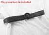Womens Woven Cotton Linen Belt With Round Wooden Buckle For Casual Dress Fashion