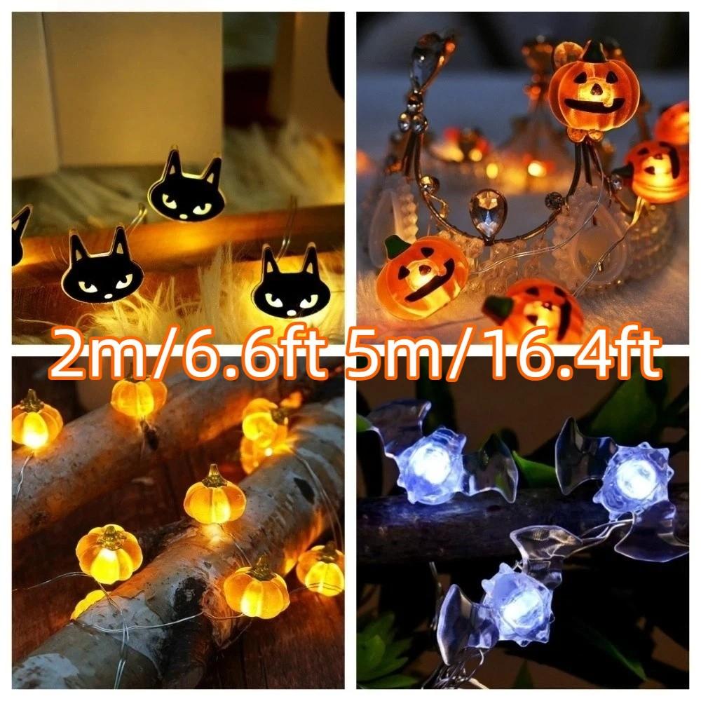 Luminous Halloween String Lights 20/50 Lights Bat Decor Party Decor Pumpkin Lights Indoor Decor