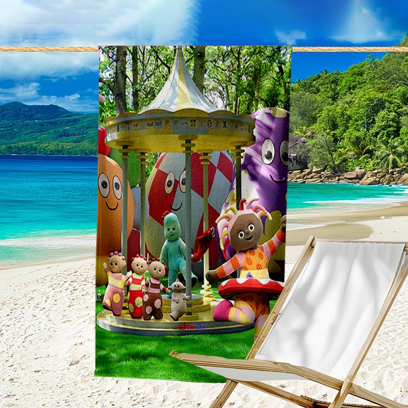 Ultra-Soft Beach Towel with In the Night Garden Theme,Ideal for Pool - Camping, Diving - Perfect Travel Essential, Vibrant Beach Towel.