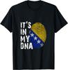 Its In My DNA Bosnia and Herzegovina Bosnia Genetics Cool TShirt 2026 Summer New Unisexs Womens Cotton Oversized Tshirt Y2K