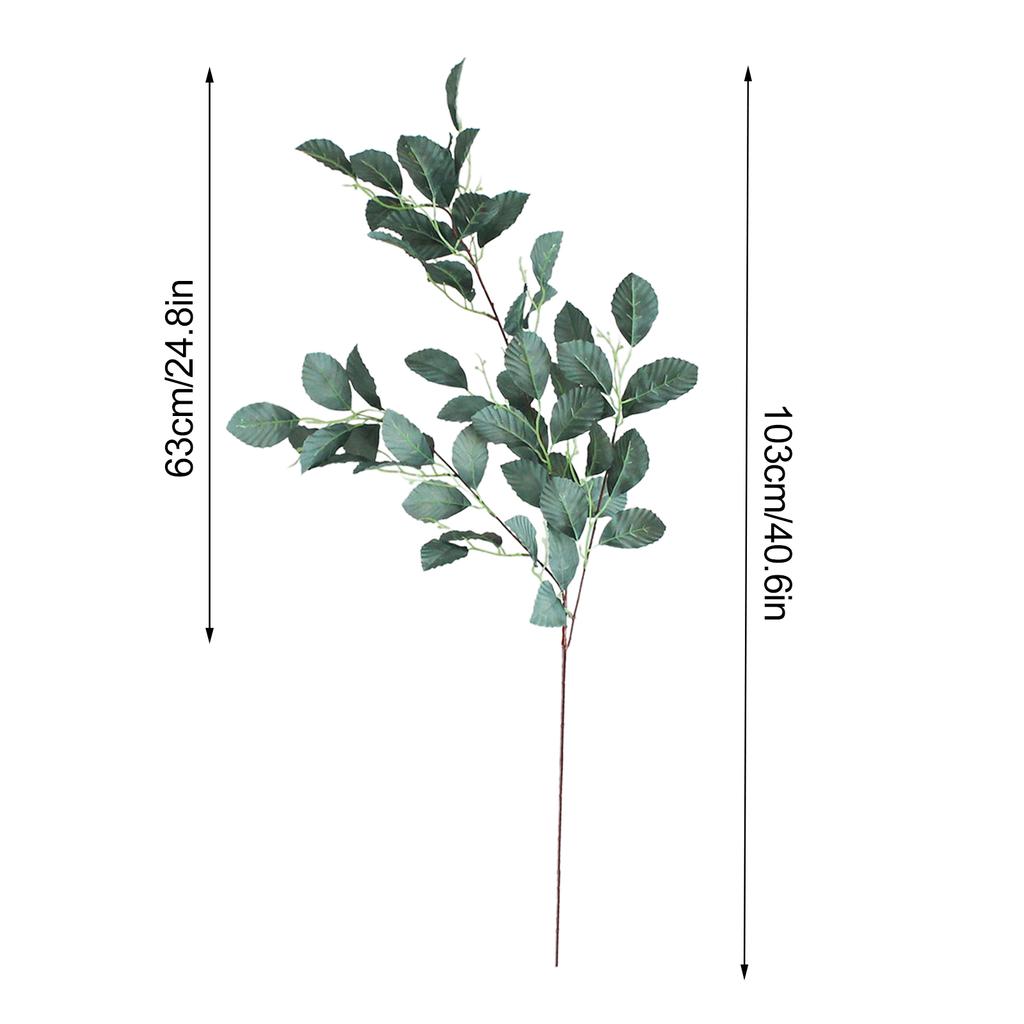 Artificial Rose Leaves Stem Floral Arrangement Supplies DIY Artificial Flowers Tool for Bouquet Wedding Party 40.55in