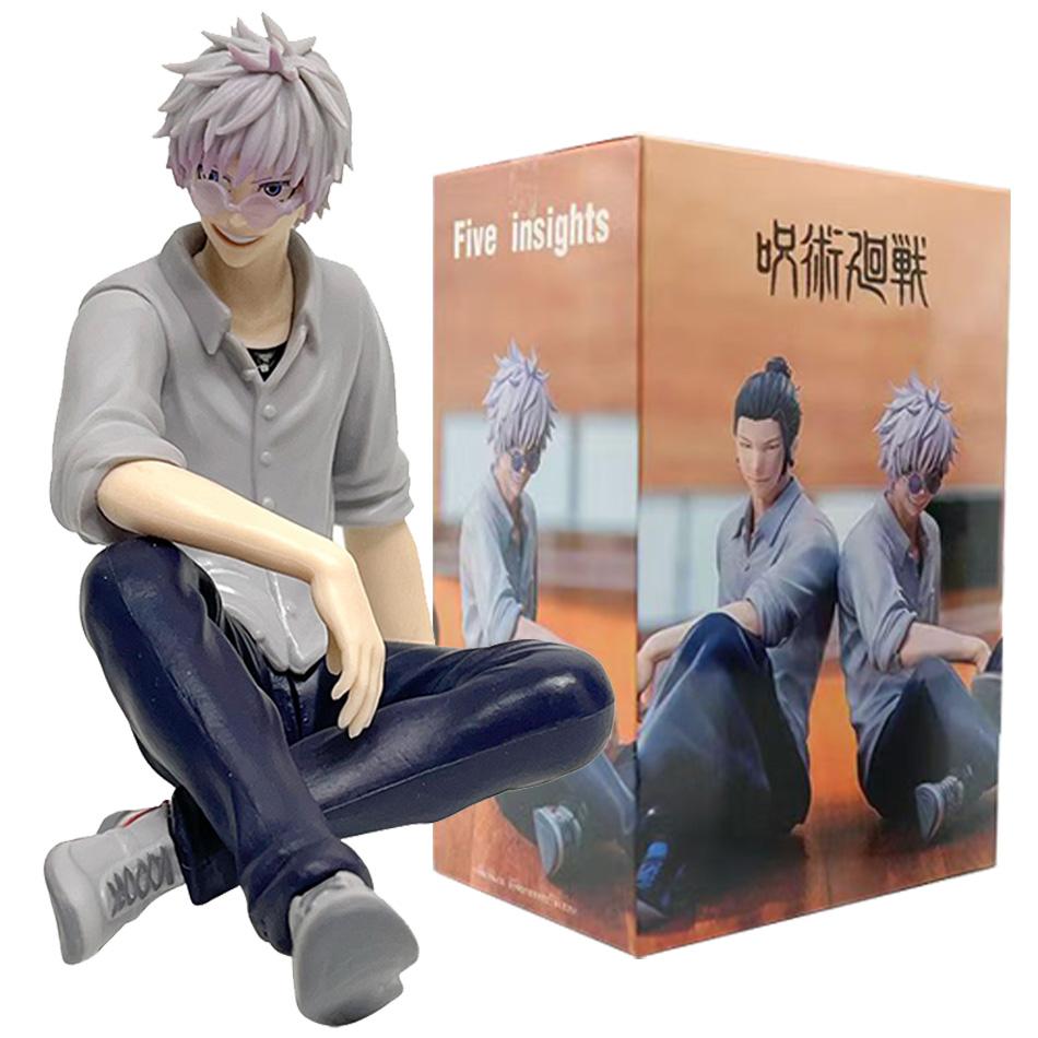 Gojo Satoru Statue Figure Geto Suguru Sitting Posture Action Figures Prison Realm Anime Model Pvc Ornament Toys