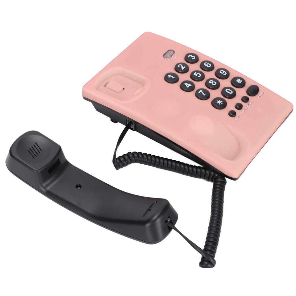 KXT504 Corded Telephone Wired Landline Phone with Mute Function Double Magnetic Handset for Home Hotel Office