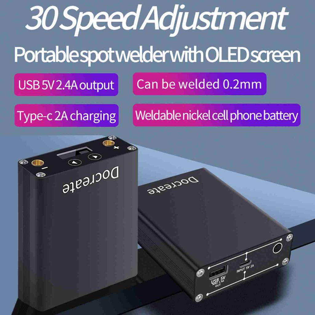 Spot Welding Machine 30 Gears Power Adjustment 5500mAh Handheld Portable Spot Welder with   Display