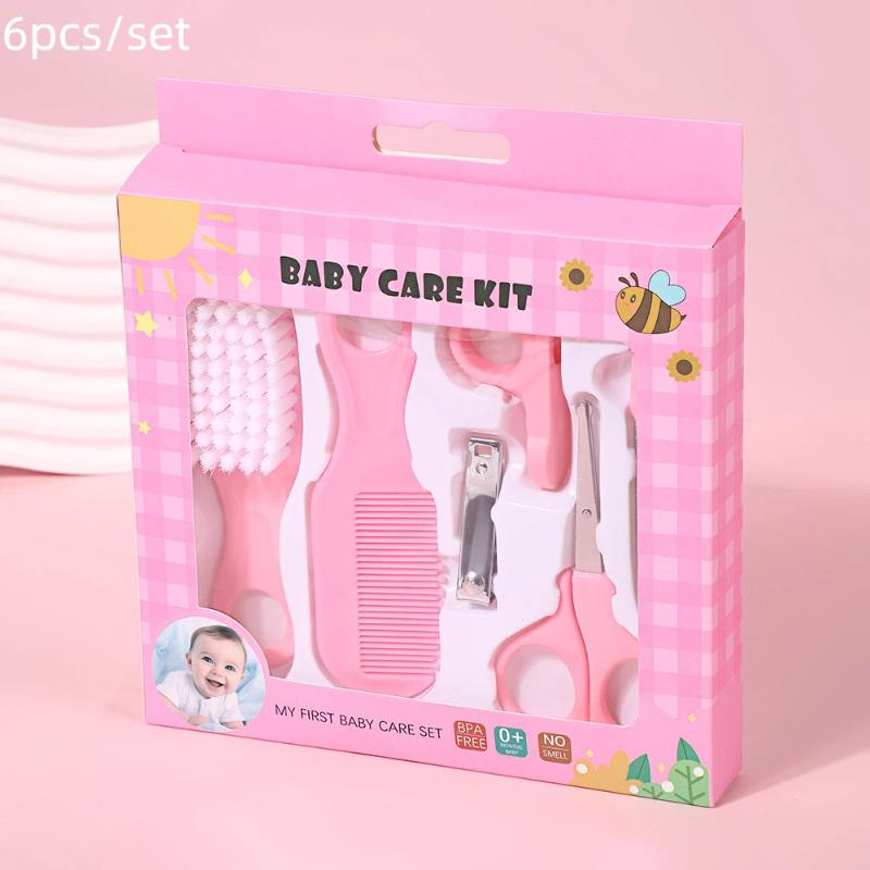 

6/10 Pcs/Set Baby Health Care Kit Kids Nail Hair Health Care Grooming Brush Clipper Teether Toothbrush Baby Essentials 6PCS