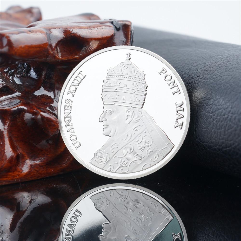 Pope St. John of Rome, 23rd Century Commemorative Coin Souvenir Vatican City серебряный