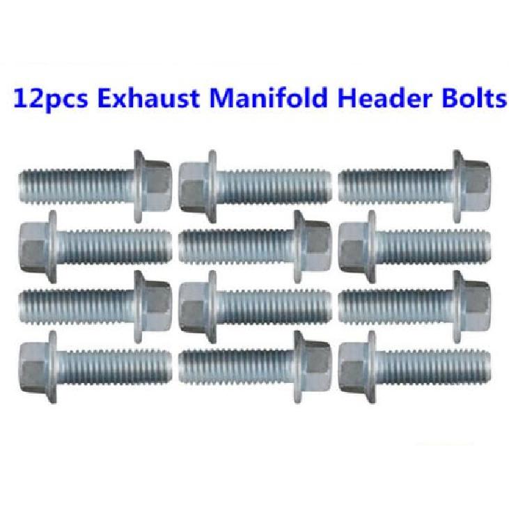 (12 PCS) 551696 Exhaust Manifold Header Bolt Compatible with All GM LS & LT (Gen III, IV, V) Series Engines 1997 and Newer,Fits for LS1, LS2, LS3,