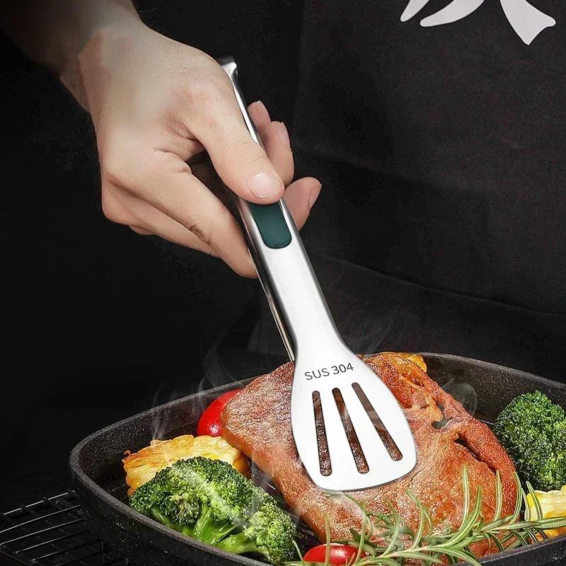 Catcher Silicone Tongs Bar Pink Kitchen Garden Dining Tableware Commercial Household Barbecue Home BBQ Stainless Food Steel Mini