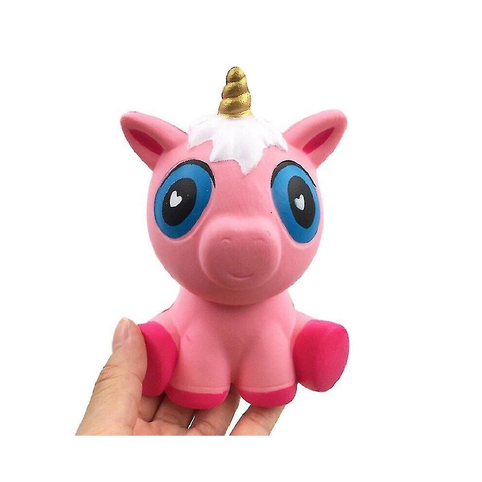Jumbo Big Pink Pony Unicorn Squishy Slow Rising Squeeze Toys Super Soft Elastic Toy Child Birthday Christmas Gift 16*12cm