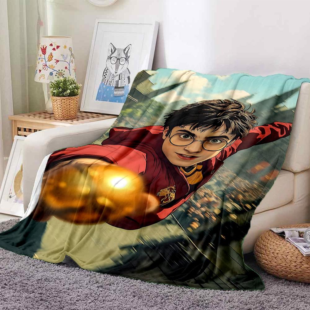 1pc Harry Potter Flannel Blanket, Soft Skin Friendly with Digital Printing, Various Sizes Available for Family, Friends, Birthday