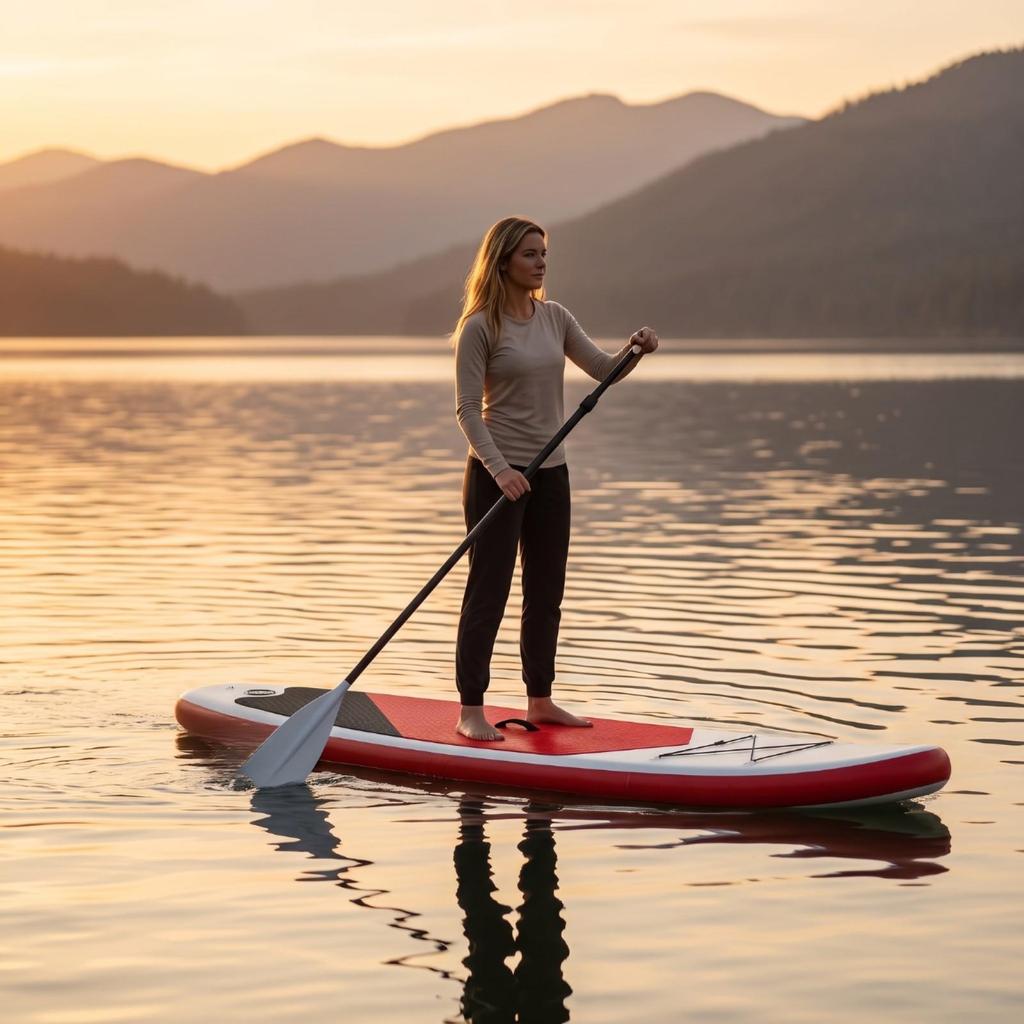 Inflatable Paddle Board Foldable SUP Adjustable for Rivers