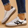 Fashion Women Sneakers Spring New Breathable Lightweight Sports Shoes Women Soft Leather Version Retro Round Head Couple Sneakers Women