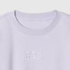 Gap Embroidered Logo Ribbed Crewneck Sweatshirt Kids sweatshirt Light-Purple 719210
