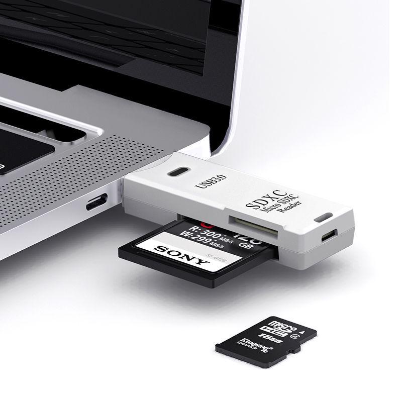 3.0 High-Speed 2-in-1 Card Reader for TF/SD Cards - Compatible with Cameras, Computers, Cars, and Laptops