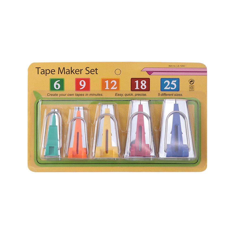3/4/5/6/7Pcs 7 Sizes Bias Tape Maker Set Non-Slip Versatile Size Range Bias Binding Tape Making Tool with Edge Binding Roller