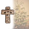 Christmas Multilayer Cross Pendants Decorated Wooden Decorations Party Gifts