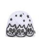 GLACK Gc075 Graffiti Cats Knit Beanie (White)