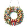 Diamond Painting Hanging Pendant Acrylic Special Shape Christmas Wreath Rhinestone Diamond Art Pendants for Garden Window Decor