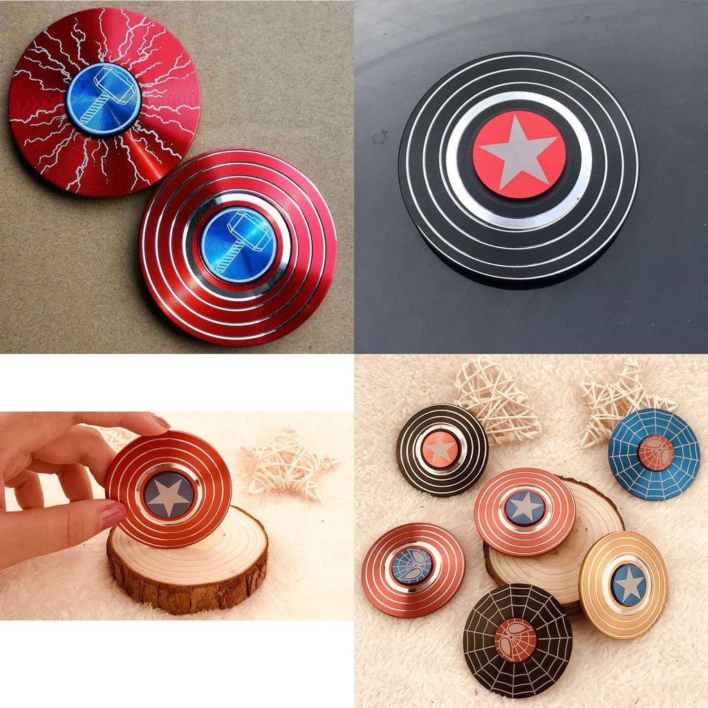 Fidget spinner di Capitan America dai colori vivaci con rotazione ad alta velocità per alleviare lo stress