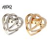 Scarf Fastening Pin Double Layered Love Heart Brooch Rhinestone Lapel for Men Heart-shaped Brooch Women Decorative Badge Clothes Bag Hat Suits