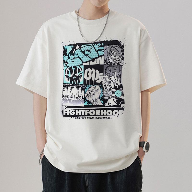 Li Ning Basketball Series Regular Round Neck Short Sleeve T-Shirt Breathable Quick-Dry Logo Long Pants Casual Sports Suit AHSUA27-1+AYKU691-1