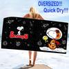 Dog Snoopy Print Beach Towel, Large Soft Quick Dry Towel for Beach Camping Swimming