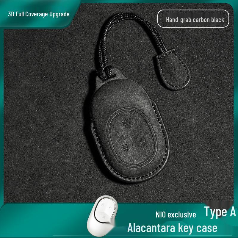 Nio Schlüsselhülle: Kompatibel mit ET5, ET7, ES6, ES7, ES8, EC6 - Nubuk Auto Schlüsselhülle mit Schnalle