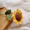 Artificial Flowers Handmade Crocheted Yarn Sunflower, Outdoor Garden Wedding Bride Bouquet Christmas Home Vase Holiday DIY Gift