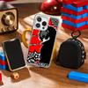 P5 Hot Game Pattern Design Ins Phone Case for iPhone 16 15 14 13 12 11 Pro Max Sheepskin Silver-edged Protective Case