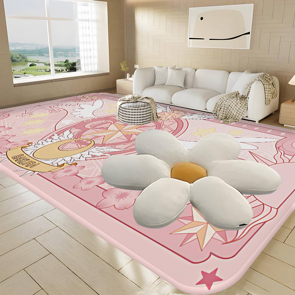 C-Cardcaptor Sakura Anime Floor Mat Retro Multiple Choice Living Room Kitchen Rug Non-Slip Modern Home Decor