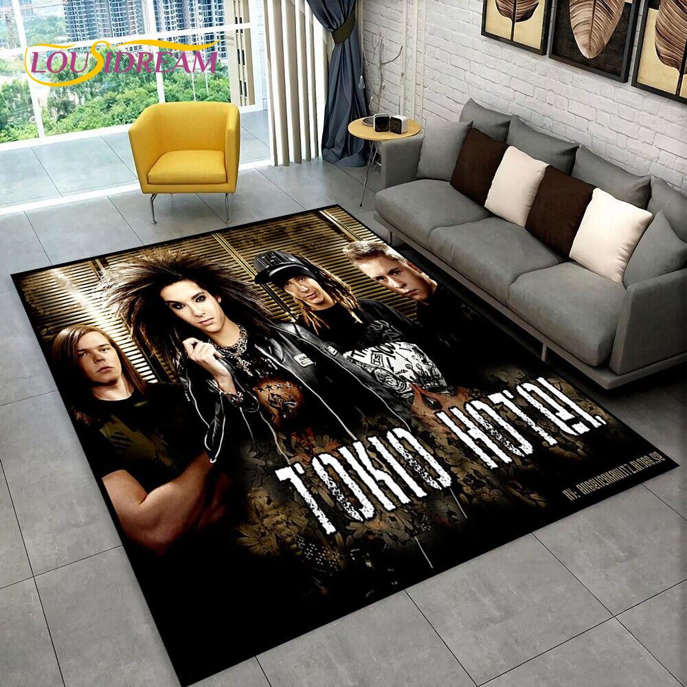 Tokio Hotel Rock Band Bill Kaulitz Carpet Rug for Home Living Room Bedroom Sofa Doormat  Decor,kids Area Rug Non-slip Floor Mat