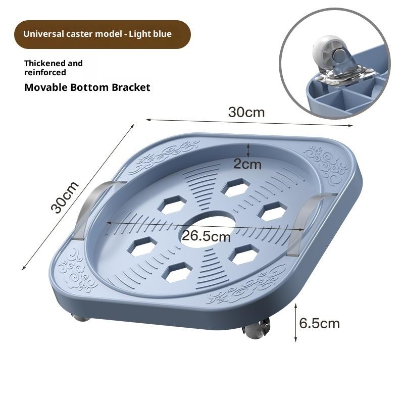 Universal Movable Gas Tank Bracket Heavy Duty With Wheels Flower Pot Stand Tray Square Plastic Gas Cylinder Base