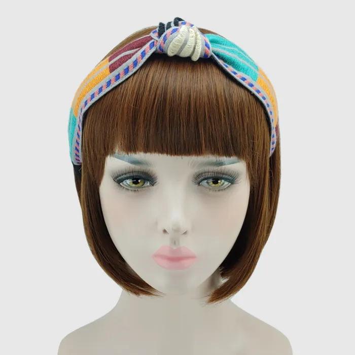 LALA Ethnic Striped Hairband - Gray