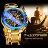 WINNER New Top Men's Watch Automatic Mechanical Strap Calendar Water Ghost Series Watch Silver Stainless Steel Waterproof Luminous