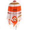 Great HERMES Stall Arcs en Ciel Rainbow Orange Gray Multi cashmere Women Used